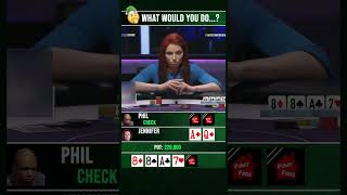 What would you do if you have Ace Queen against Phil Ivey? #poker #pokershorts #pokerfanshome