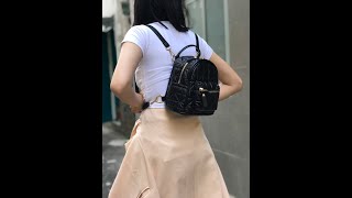 Review balo mini nữ cute thời trang hàn quốc với người mẫu cực chất, balo mini da pu mềm dễ thương