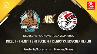 1. Bundesliga | MIXED Stuttgart vs. Berlin | Anderle/Lorenz vs. Hardes/Haas