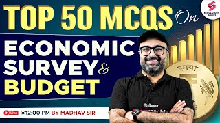 Budget 2025 | Economic Survey 2025 | Top 50 MCQs for RBI Grade B 2025 | RBI 2025 | Madhav Sir