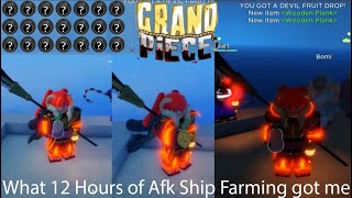 What I got From 12 Hours of Afk Ship Farming | GPO