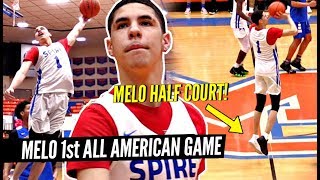 LaMelo Ball HALF COURT SHOT In 1st ALL AMERICAN Game vs Julian Newman!! Melo PUT