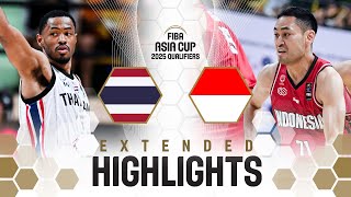 Thailand 🇹🇭 v Indonesia 🇮🇩 | Extended Highlights | FIBA Asia Cup 2025 Qualifiers