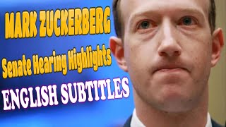 Mark Zuckerberg's Senate Hearing Highlights (English Subtitles)