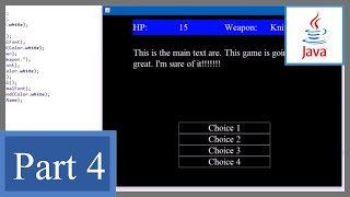 How to Make a Text Adventure Game with GUI in Java P4 - Display player status