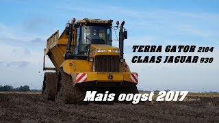 Maisoogst 2017.Claas Jaguar 930/Terra Gator 2104 Wieringa B.V.