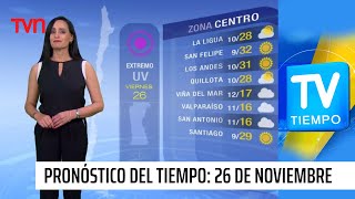 Pronóstico del tiempo: Viernes 26 de noviembre | TV Tiempo