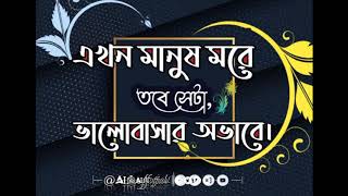 এখন মানুষ মরে || তবে সেটা ভালোবাসার💔 অভাব অপূরণ থাকে বলে....||#Ashura Islam Mou....01