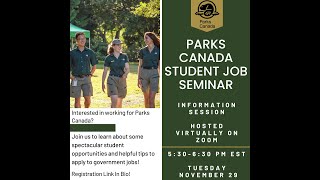 Parks Canada Student Job Seminar