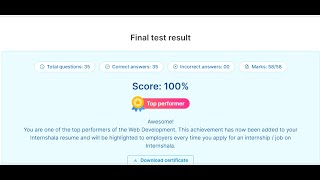 Internshala Web Development Final test Solution July 2023|| 100% Score Guarantee ||INTERNSHALA||