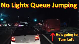 Queue jumping WA57ERJ With no lights or road TAX J7 M65 Accrington