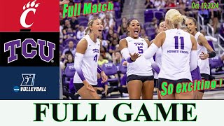 TCU Vs Cincinnati Full Match Oct 19, 2024 | College women's volleyball | Ncaa volleyball women's