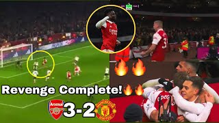 REVENGE DONE!🔥Arsenal vs Man United (3-2),Saka, Nketiah Goals & Highlights,Leandro Trossard impress
