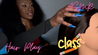 ASMR | Popular Girl Does Your Hair In Class | Hair Play