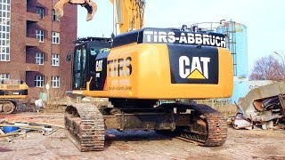 CATERPILLAR 349E LONGFRONT BAGGER TIRS ABBRUCH BAUSTELLE IM HAFEN DREAM MACHINES