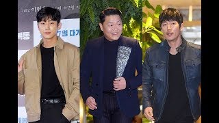 [TD영상] 진영(Jin Young)-싸이(PSY)-장혁(Jang Hyuk), 영화 '자전차왕 엄복동' 응원 온 스타들