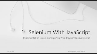 End to End JavaScript Implementation with Selenium WebDriver