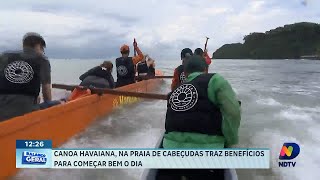 Os benefícios da Canoa Havaiana na Praia de Cabeçudas, em Itajaí