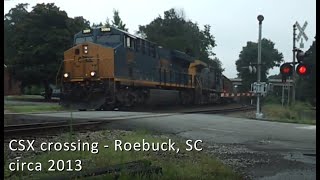 Old Video: csx t303 at a train crossing in Roebuck SC, circa 2013