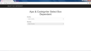 Ajax & Codeigniter -- How to create dynamic select box dependent with codeigniter & bootstrap