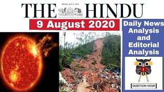 the hindu news|9 August 2020|The Hindu newspaper Analysis|Editorial Analysis|The Hindu News Analysis