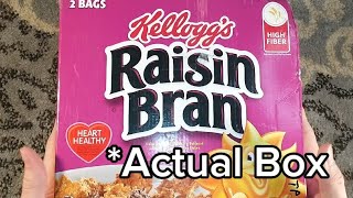 Unboxing Kellogg's Raisin Bran for \