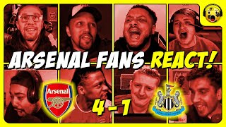 Arsenal Fans Reactions to ARSENAL 4-1 NEWCASTLE | PREMIER LEAGUE