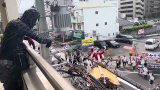 2023年10月9日だんじり祭り泉大津濱八町上市とブラックスパイダーマン