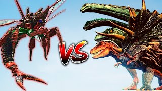 Rhyniognatha vs Dino's (ark Survival Evolved)