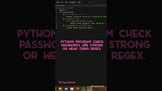 Python Program to Check the Validity of Passwords. #education #codm#python #python3 #coding#ytshorts