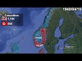 Invasion of Norway in 1 minute using Google Earth