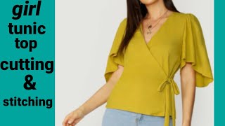 #girltop #angrakhastyletop #girltunic  Angrakha style girl top design || How to make Angrakha top