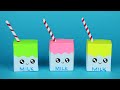 How to make Origami Paper Milk Box | DIY Paper craft