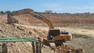 รีวิวงานขุดลอกอ่าง Sany sy200c เอื้อมสุดแขนเล่นสุดบูมชมไปบ่นไป excavator