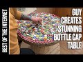 Man Creates Stunning Beer Bottle Cap Table | Best Of The Internet | LADbible