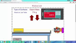Friction virtual lab