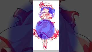 ⚠️東方立ち絵改変⚠️レミリアを長髪にしてみた#東方 #チャンネル登録者をお願いいたします #東方立ち絵改変