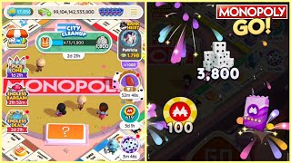 Monopoly Go: City Cleanup Event - All Rewards - Reached 100000 Billion Money🔥