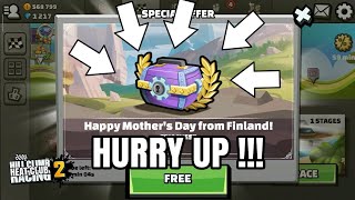 Hurry Up !!! Free Epic Chest | Happy Mother Day From Finland - Hill Climb Racing 2