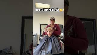 Made my client cry 😢 😢😢 #haircut #shorthair #pixiehaircut