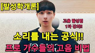 프로가수들의 고음 비법!! 기초발성법 part.1 소리를 내는 공식