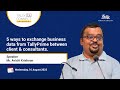 5 ways to exchange business data between client & consultants | Mr. Avichi Krishnan|Tally CA Connect