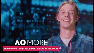 Denis Shapovalov Talks About His Tricky Name, Backhand & Frozen Banana Troubles | AO More