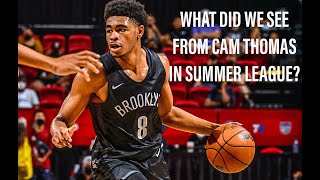 WHAT DID WE SEE FROM CAM THOMAS IN SUMMER LEAGUE?