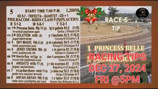 MMTCI LIVE KARERA TIPS \u0026 ANALYSIS OF BATANG PISTA DECEMBER 27, 2024 FRIDAY RACE TIP @5:00PM