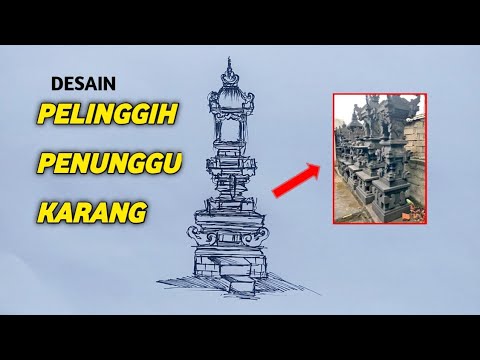 Cara Menggambar / Desain Pelinggih Penunggu Karang Bali - YouTube