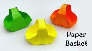 DIY how to make origami paper basket 🧺 / paper craft / easy origami paper Craft ideas / Basket DIY