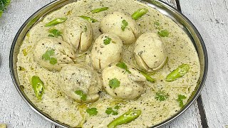 WHITE EGG KORMA - WHITE ANDA KORMA - Delicious Egg Curry | How To Make Creamy White Egg Curry