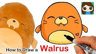 How to Draw a Baby Walrus Easy | Squishmallows