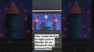 How I made this Day to night cycle in #Blender #shorts